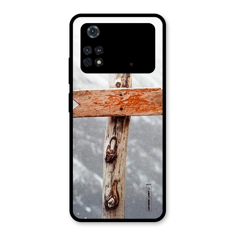 Wood And Snow Glass Back Case for Poco M4 Pro 4G