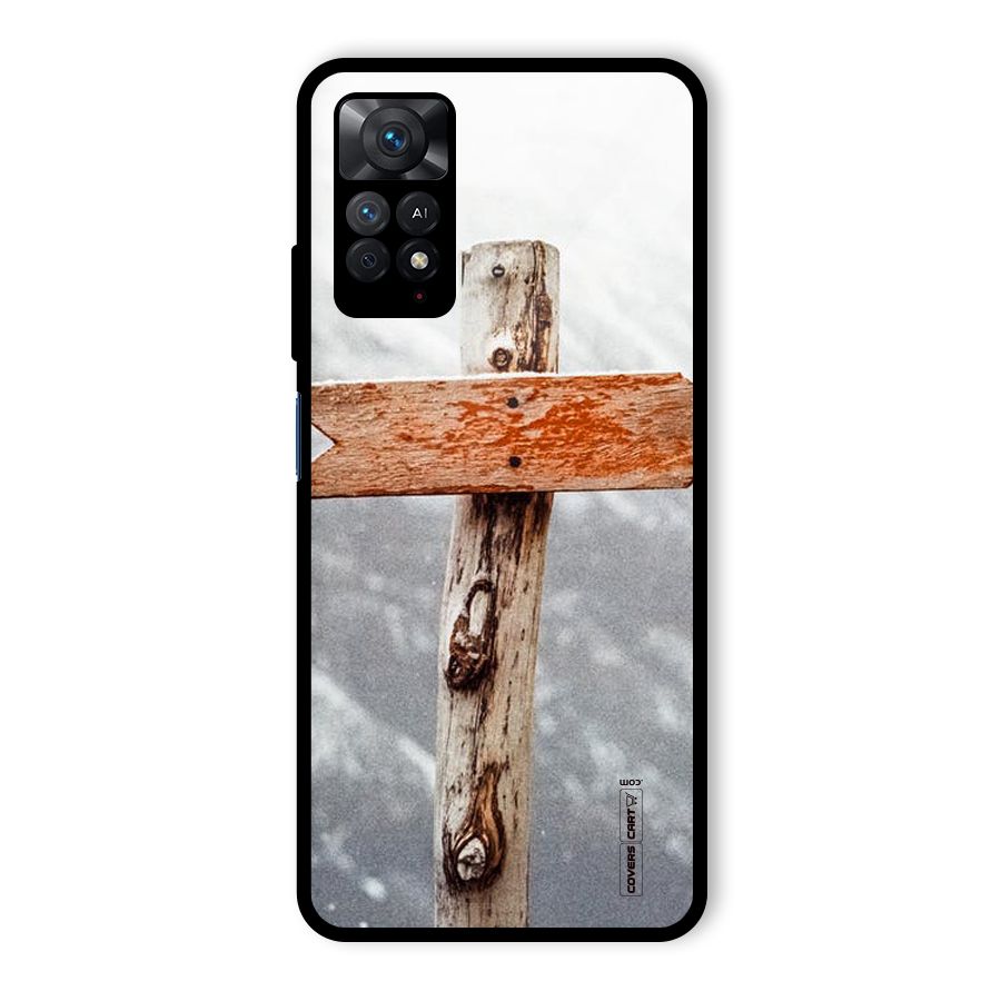 Wood And Snow Glass Back Case for Redmi Note 11 Pro