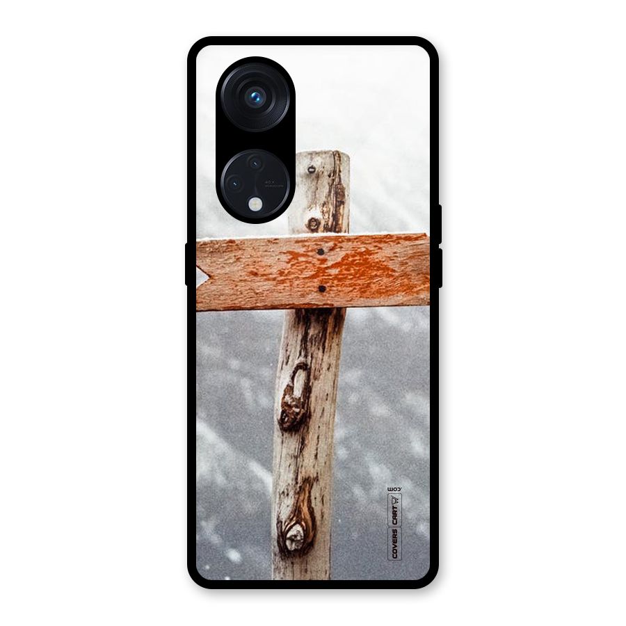 Wood And Snow Glass Back Case for Reno8 T 5G