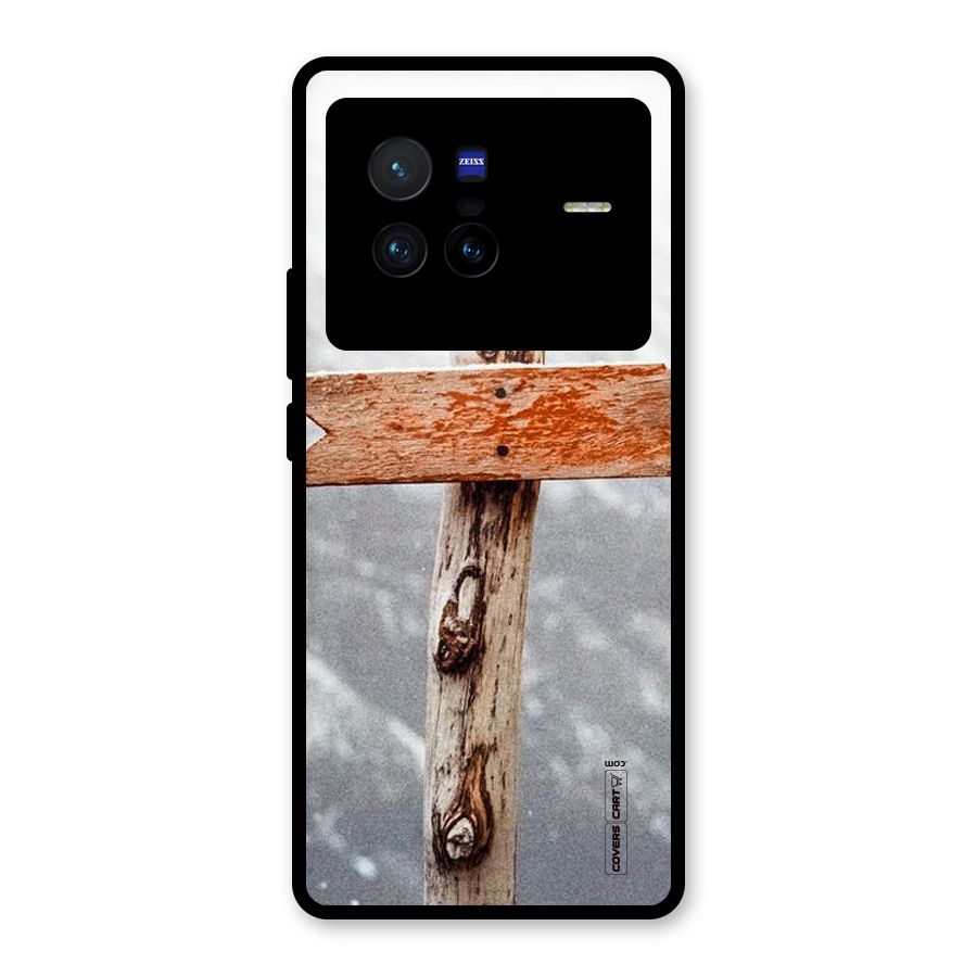 Wood And Snow Glass Back Case for Vivo X80