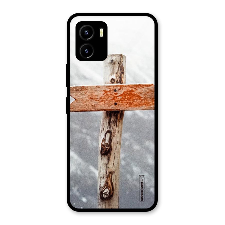 Wood And Snow Glass Back Case for Vivo Y15s