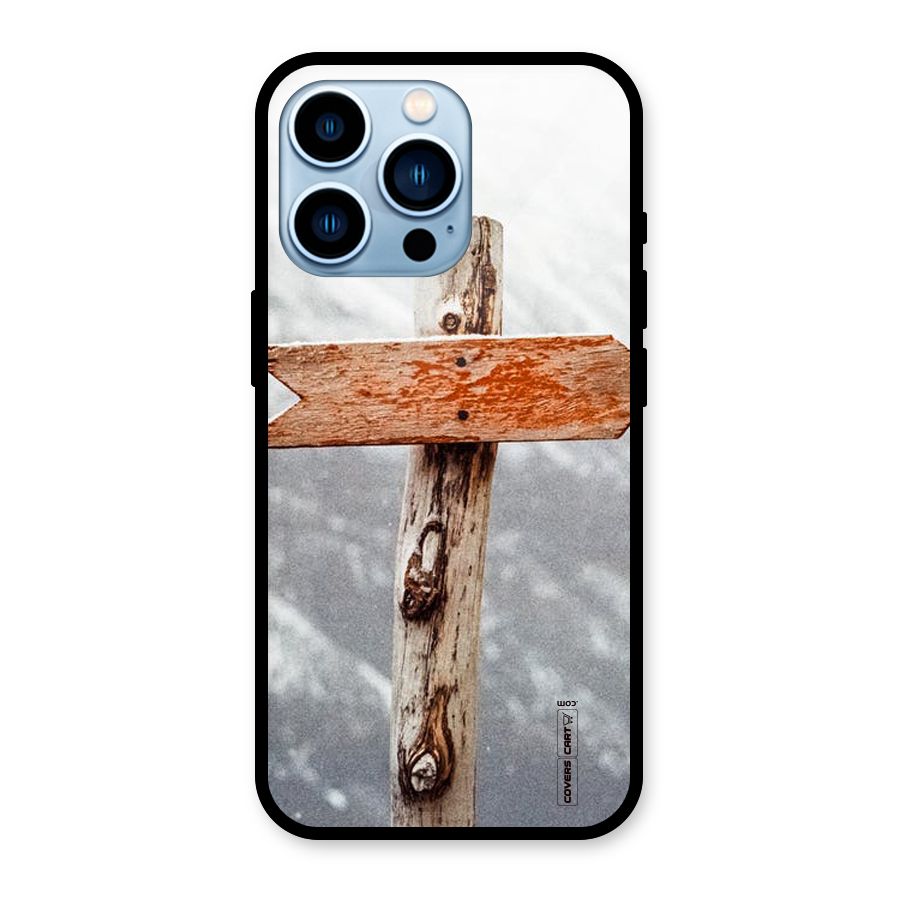 Wood And Snow Glass Back Case for iPhone 13 Pro