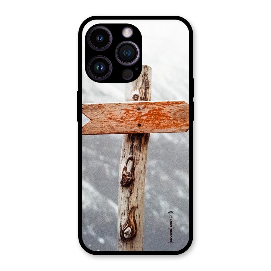 Wood And Snow Glass Back Case for iPhone 14 Pro Max