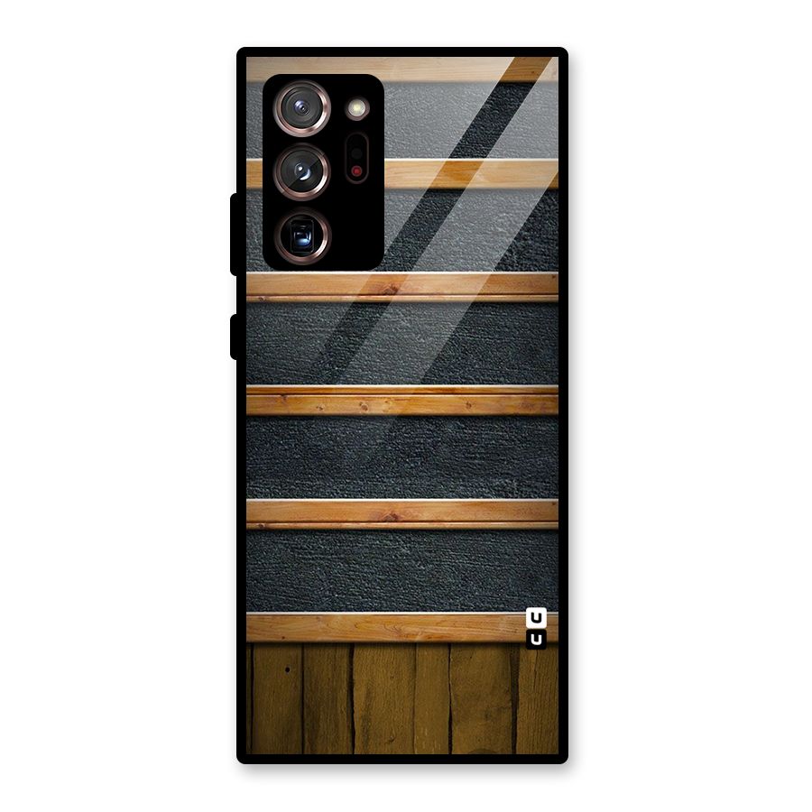 Wood Design Glass Back Case for Galaxy Note 20 Ultra 5G