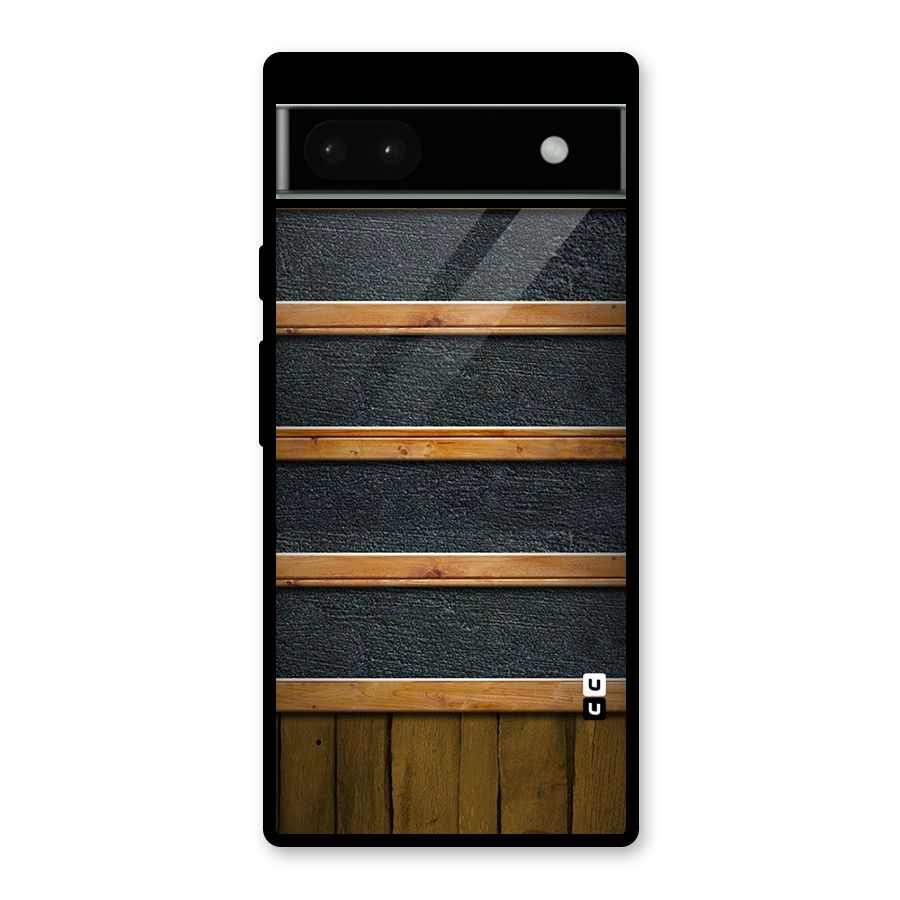 Wood Design Glass Back Case for Google Pixel 6a