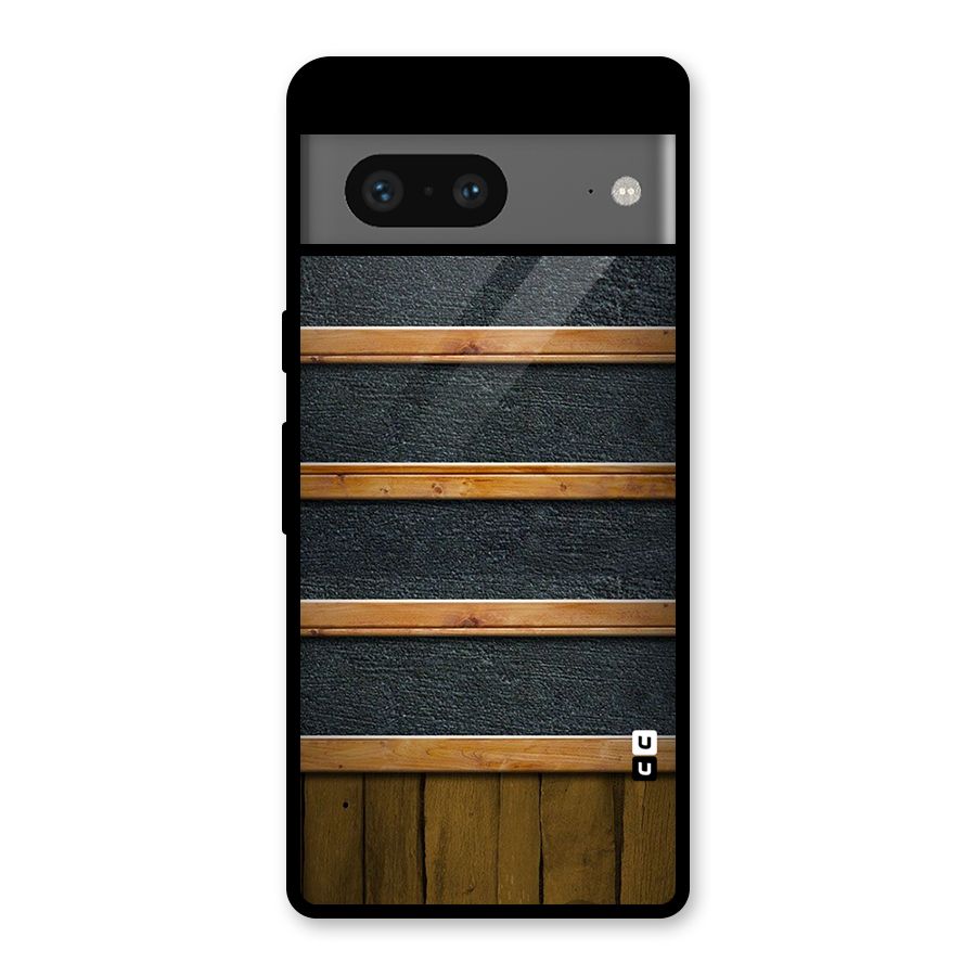 Wood Design Glass Back Case for Google Pixel 7