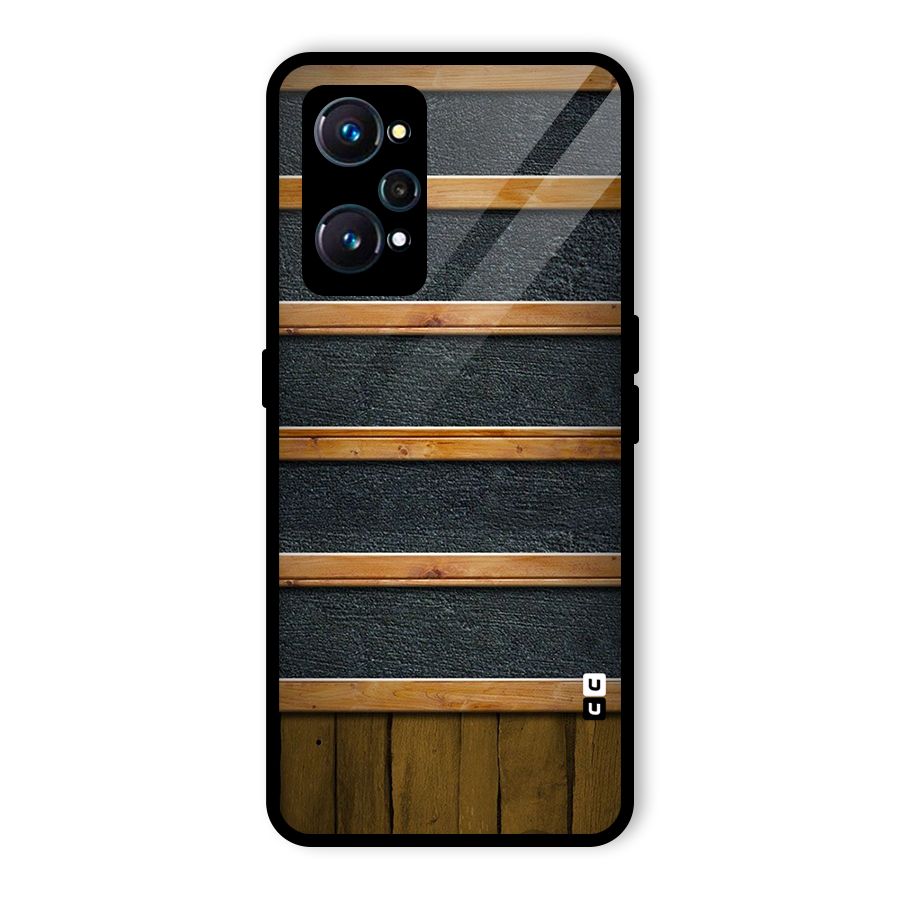 Wood Design Glass Back Case for Realme GT 2