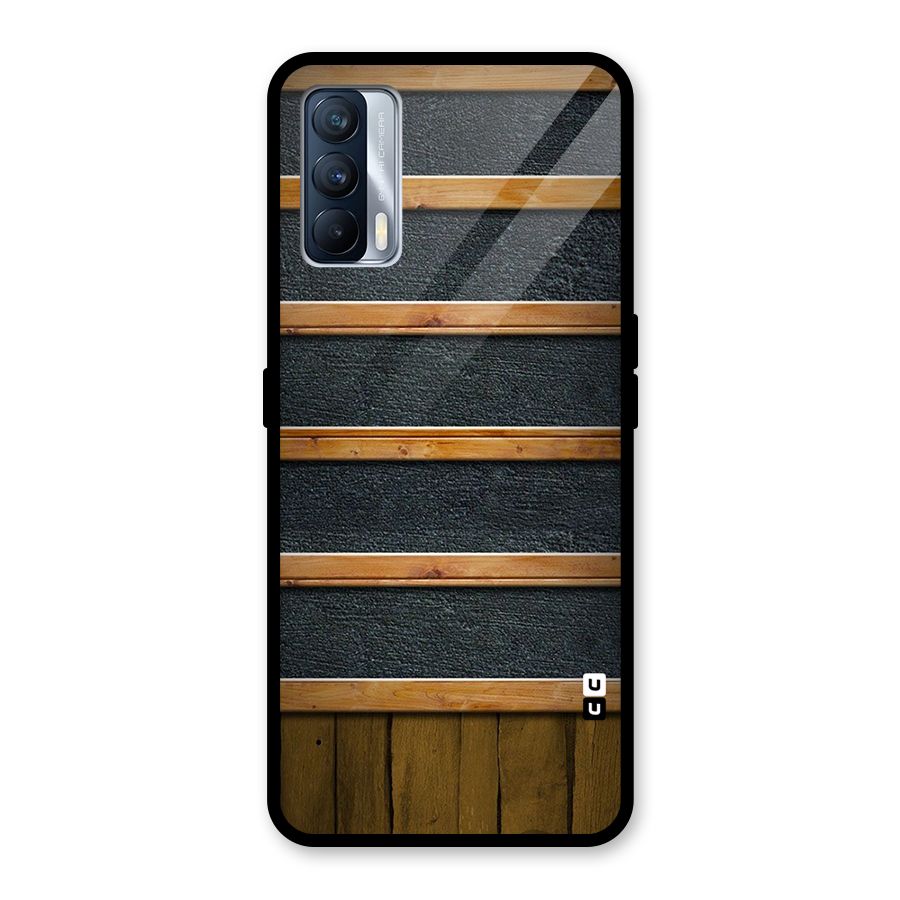 Wood Design Glass Back Case for Realme X7