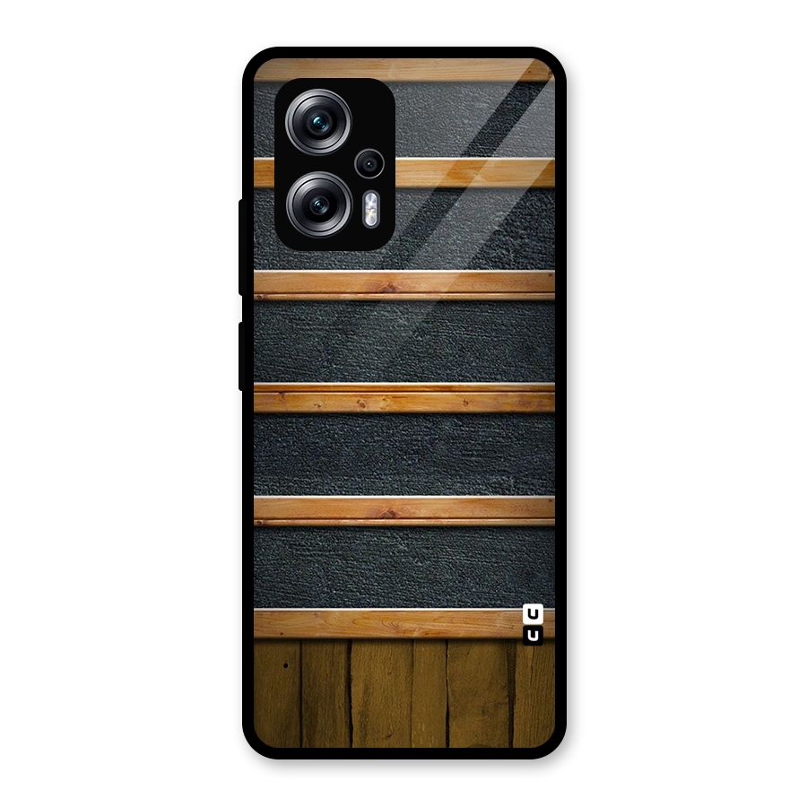 Wood Design Glass Back Case for Redmi K50i
