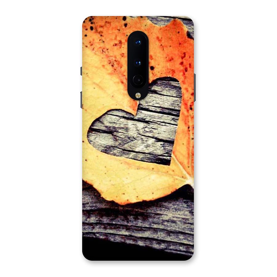 Wood Heart Leaf Back Case for OnePlus 8