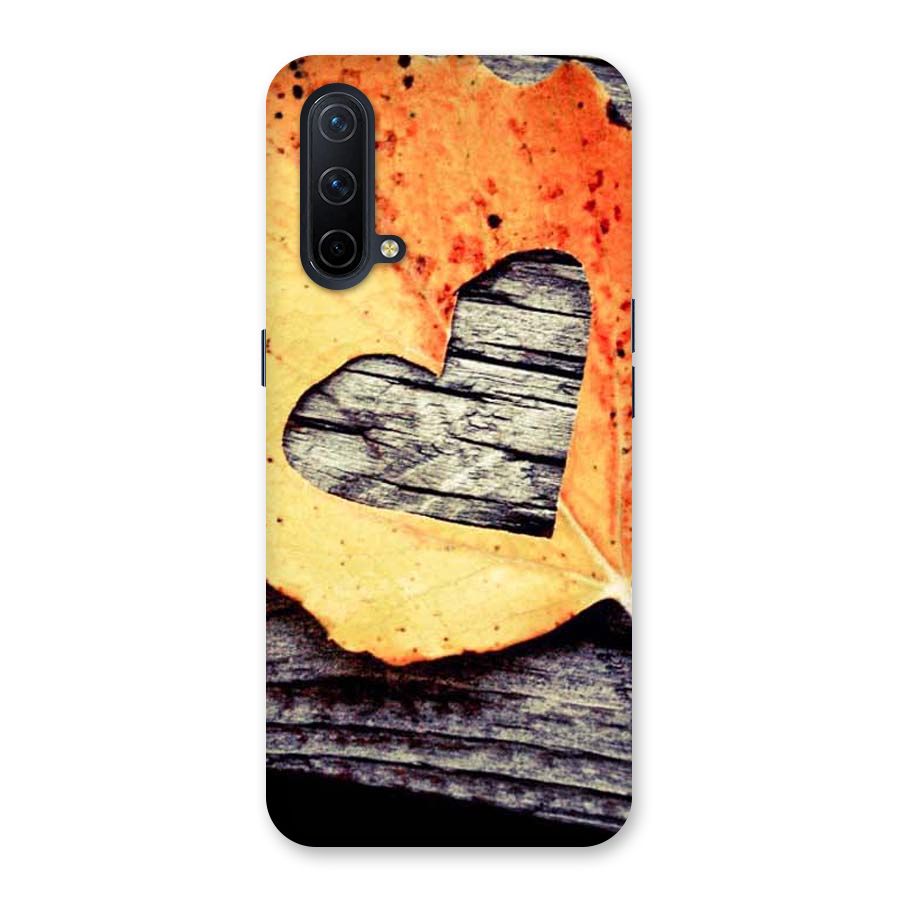 Wood Heart Leaf Back Case for OnePlus Nord CE 5G