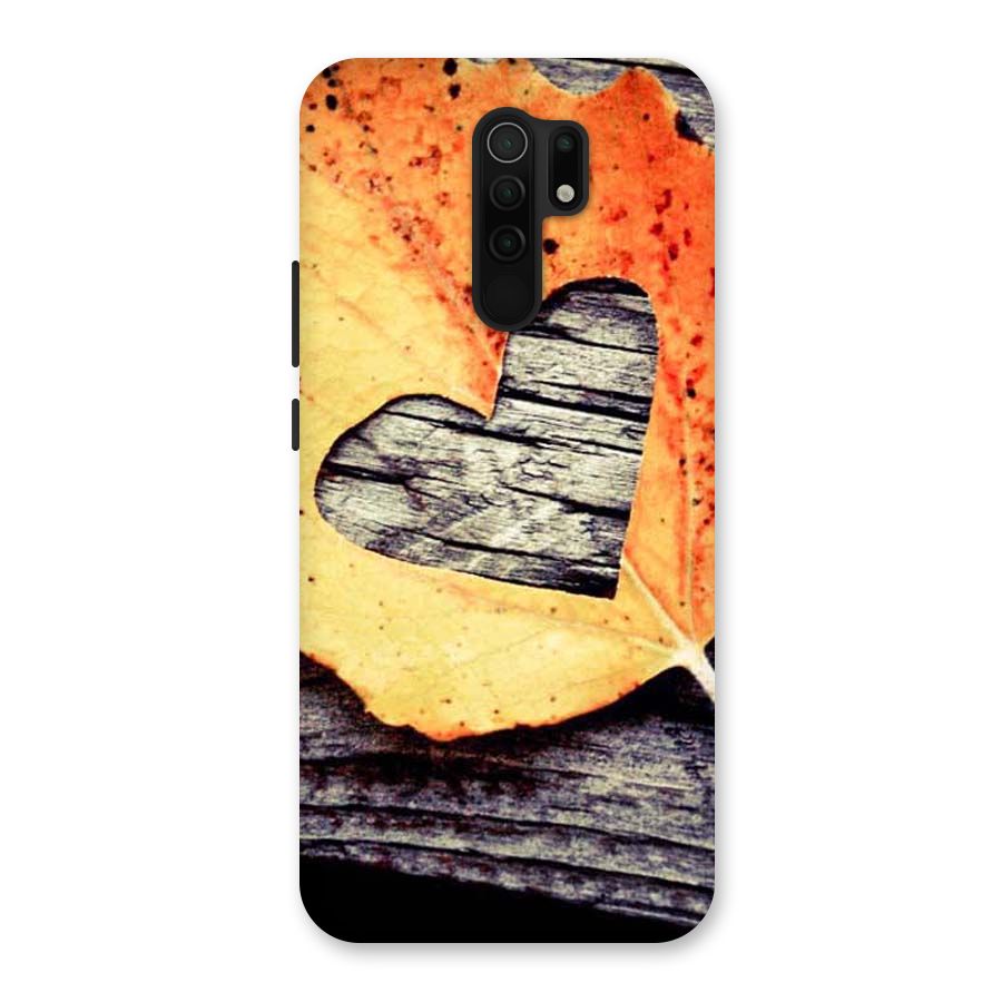 Wood Heart Leaf Back Case for Poco M2