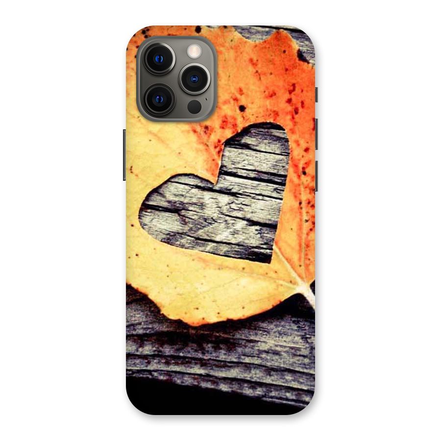 Wood Heart Leaf Back Case for iPhone 12 Pro Max