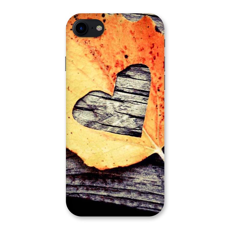 Wood Heart Leaf Back Case for iPhone SE 2020