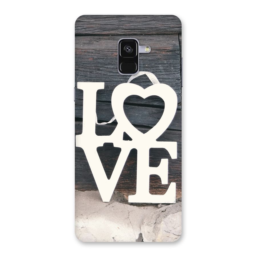 Wood Love Lock Back Case for Galaxy A8 Plus