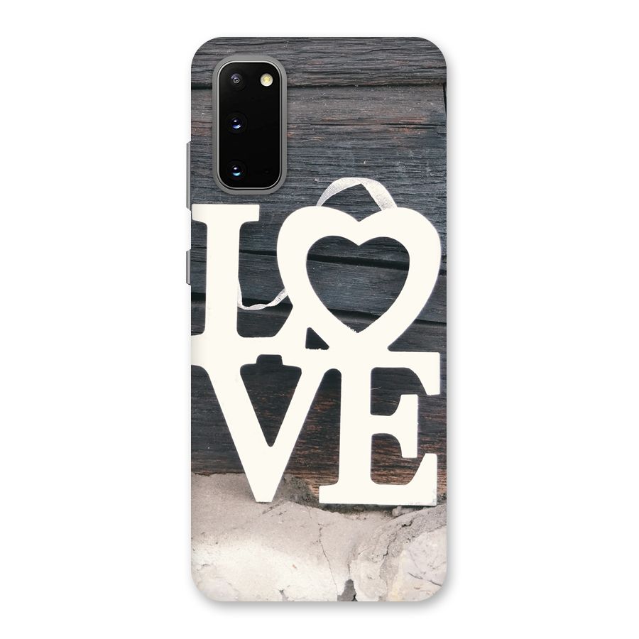 Wood Love Lock Back Case for Galaxy S20