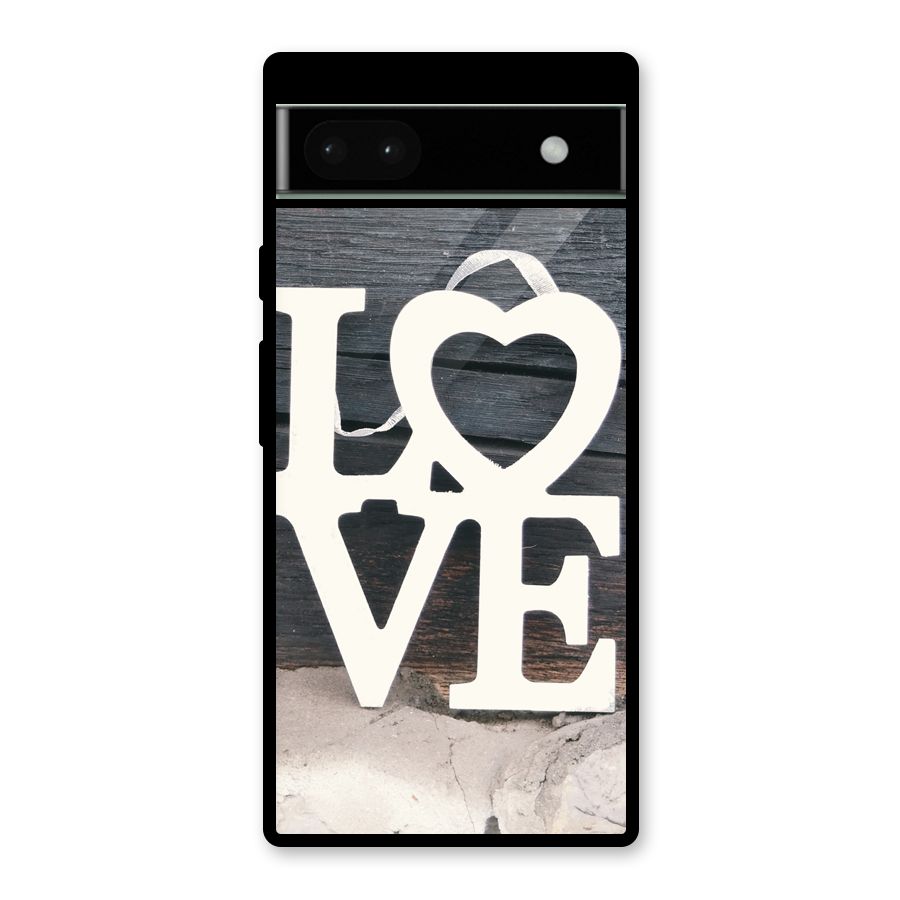 Wood Love Lock Glass Back Case for Google Pixel 6a