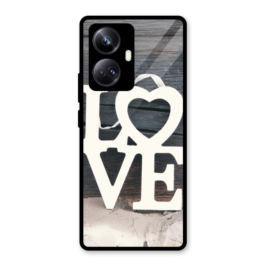 Wood Love Lock Glass Back Case for Realme 10 Pro Plus