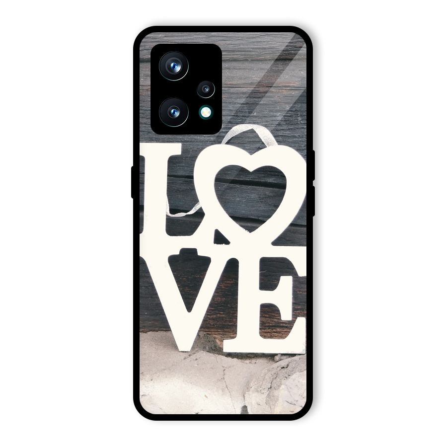 Wood Love Lock Glass Back Case for Realme 9 Pro Plus 5G