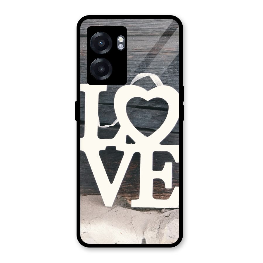 Wood Love Lock Glass Back Case for Realme Narzo 50 5G
