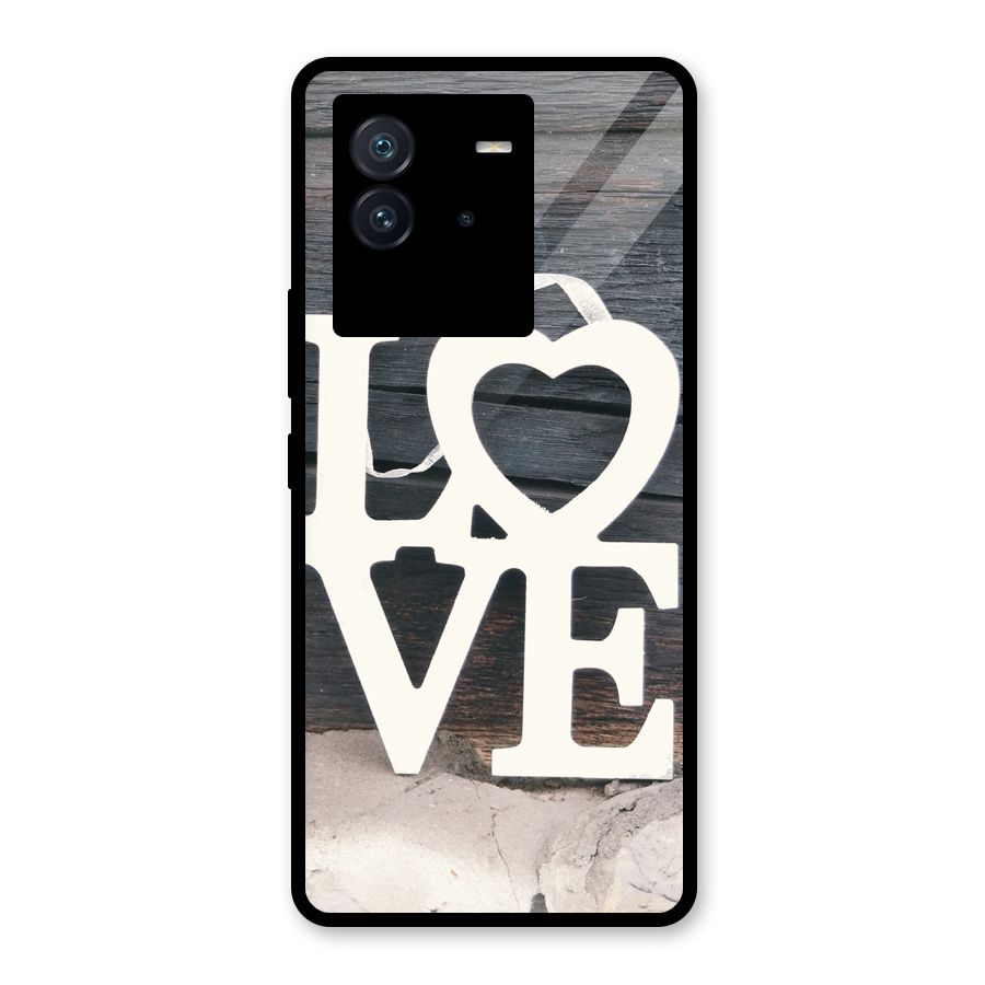 Wood Love Lock Glass Back Case for Vivo iQOO Neo 6 5G