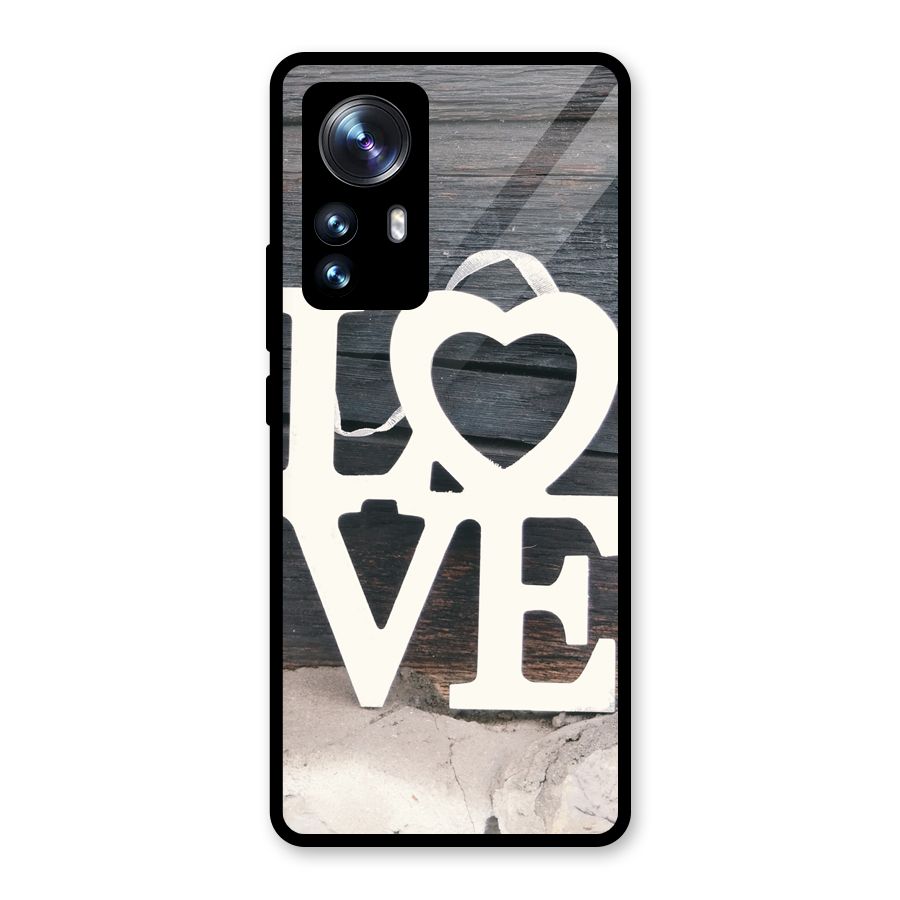 Wood Love Lock Glass Back Case for Xiaomi 12 Pro