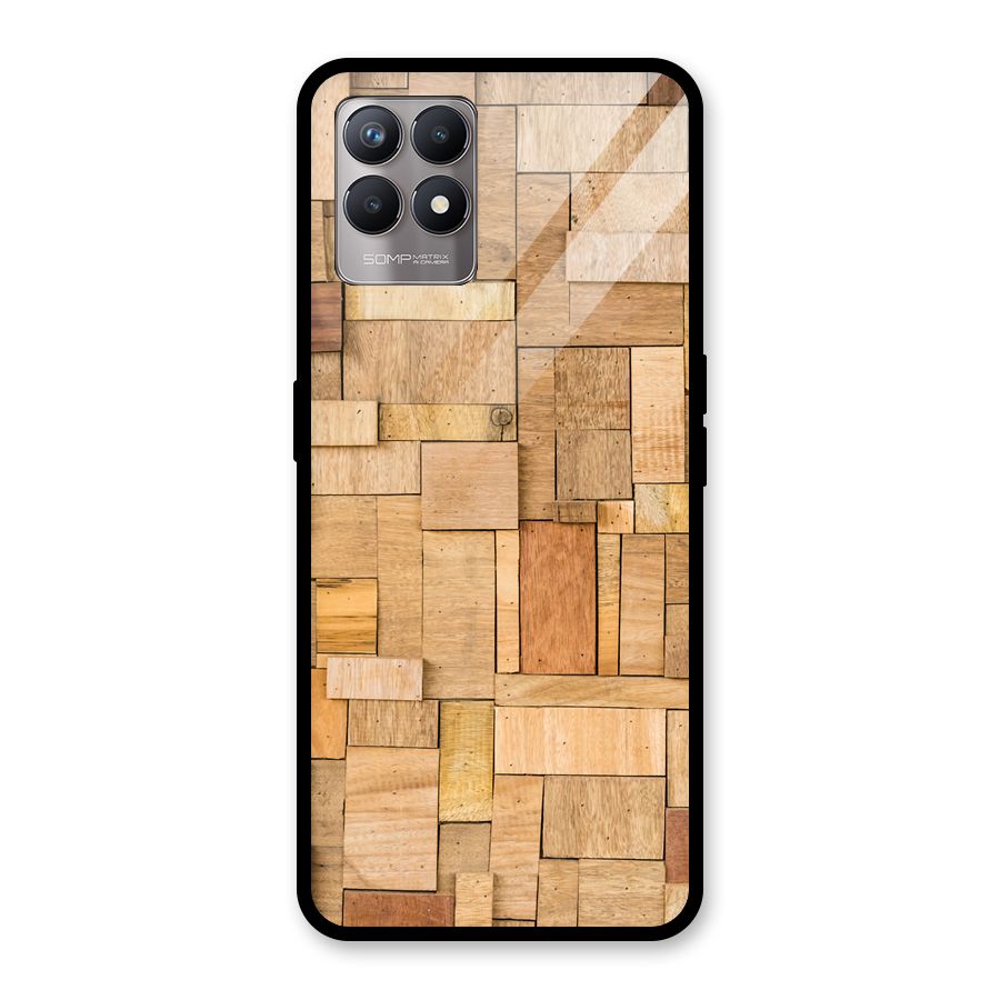 Wooden Blocks Glass Back Case for Realme Narzo 50