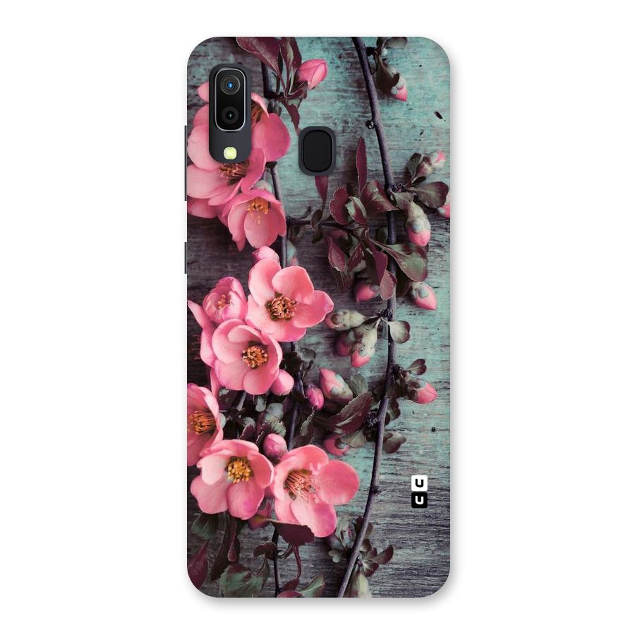 Wooden Floral Pink Back Case for Galaxy M10s