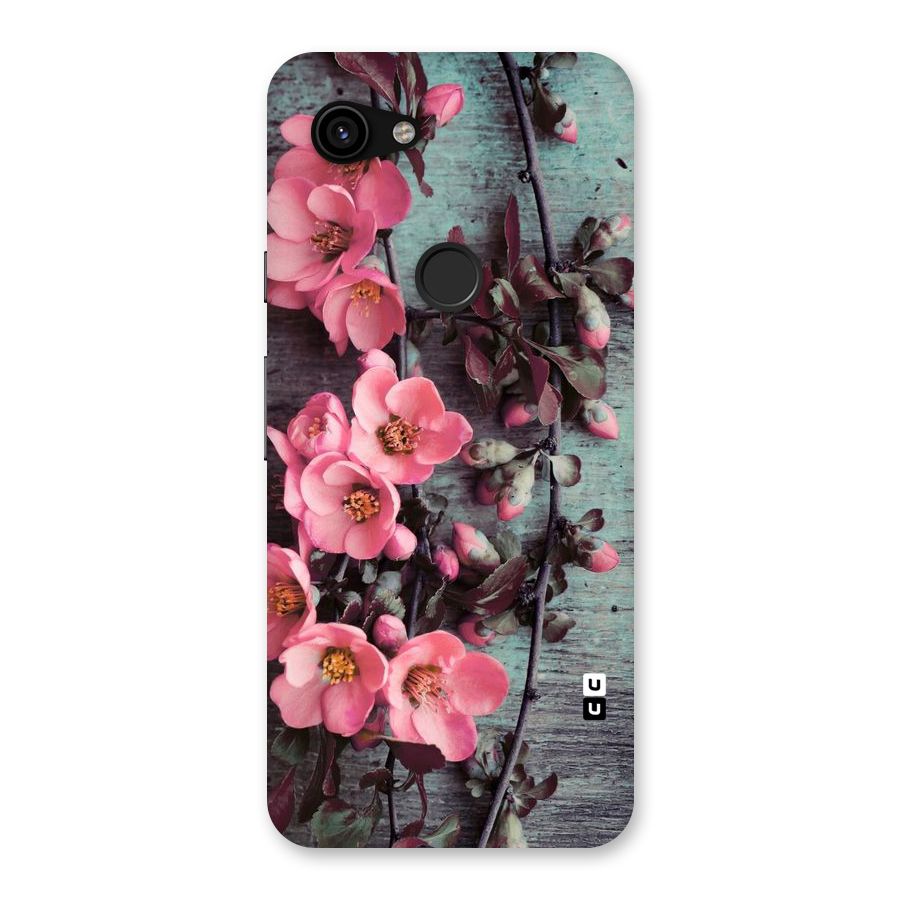 Wooden Floral Pink Back Case for Google Pixel 3a