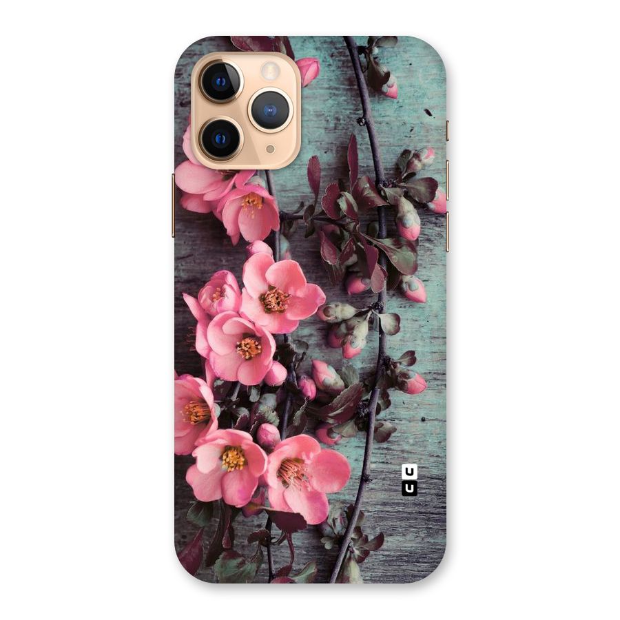 Wooden Floral Pink Back Case for iPhone 11 Pro