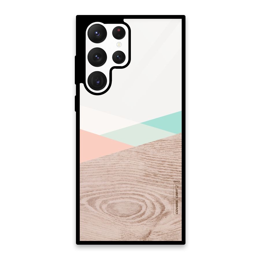 Wooden Fusion Glass Back Case for Galaxy S22 Ultra 5G