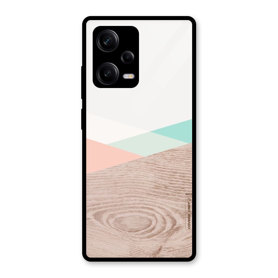 Wooden Fusion Glass Back Case for Redmi Note 12 Pro