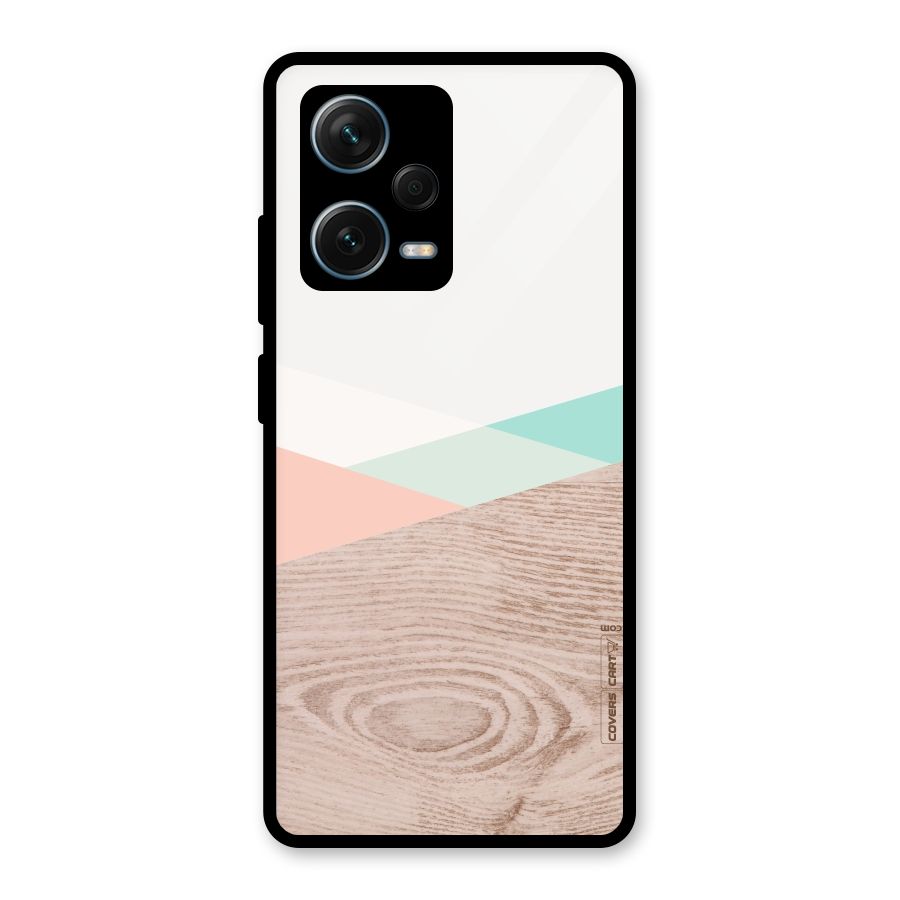 Wooden Fusion Glass Back Case for Redmi Note 12 Pro Plus 5G