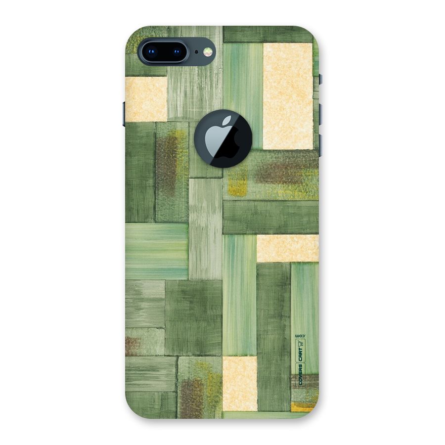 Wooden Green Texture Back Case for iPhone 7 Plus Logo Cut