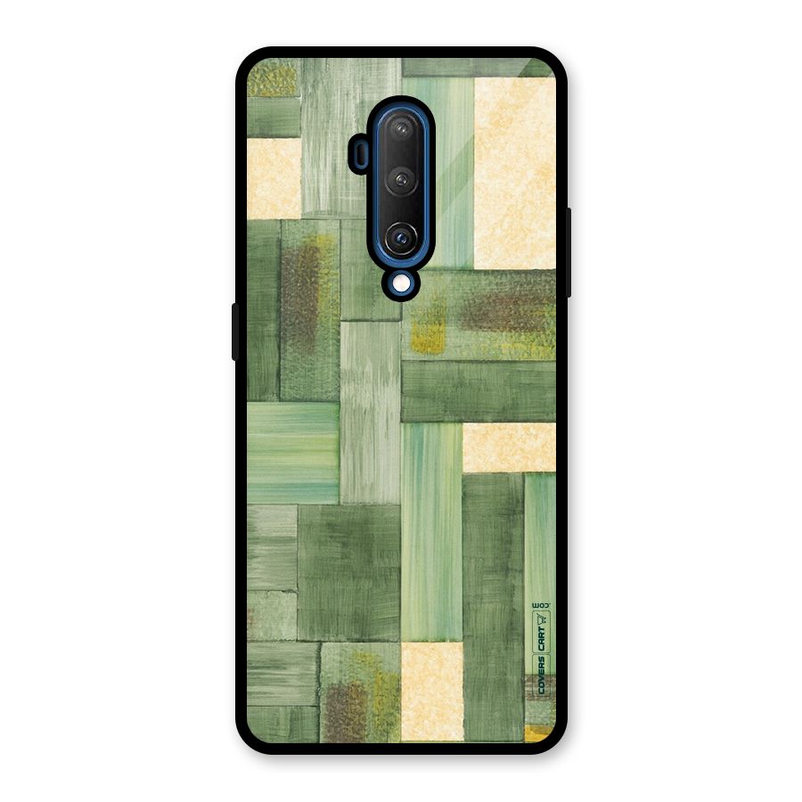 Wooden Green Texture Glass Back Case for OnePlus 7T Pro