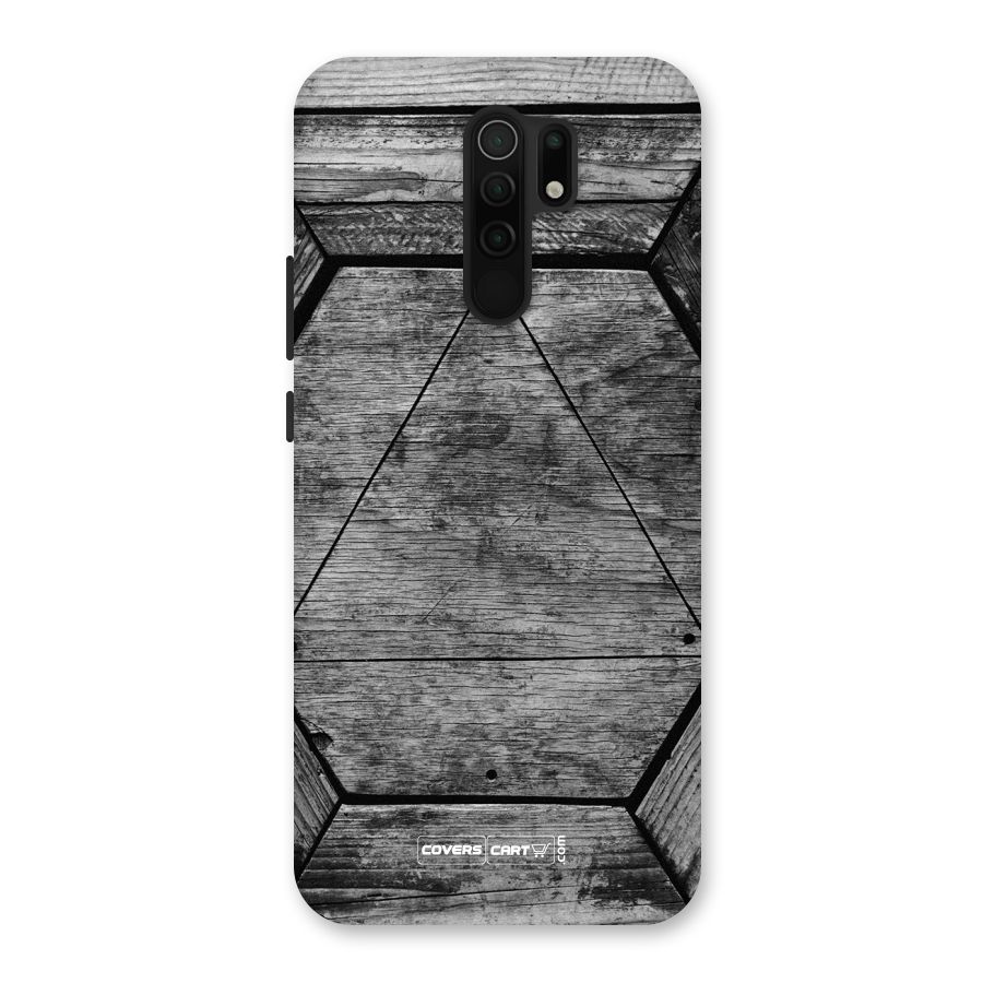 Wooden Hexagon Back Case for Redmi 9 Prime