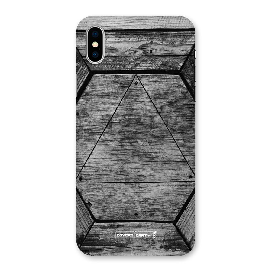 Wooden Hexagon Back Case for iPhone XS