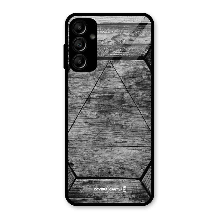 Wooden Hexagon Glass Back Case for Galaxy A14 5G