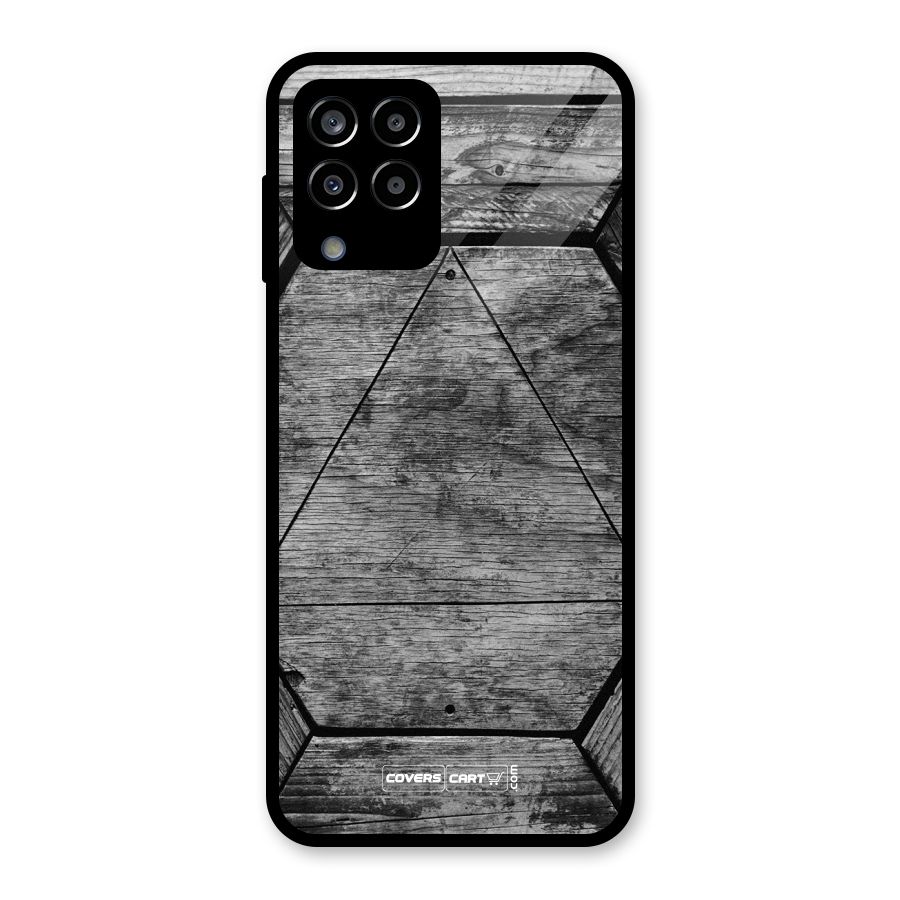 Wooden Hexagon Glass Back Case for Galaxy M33