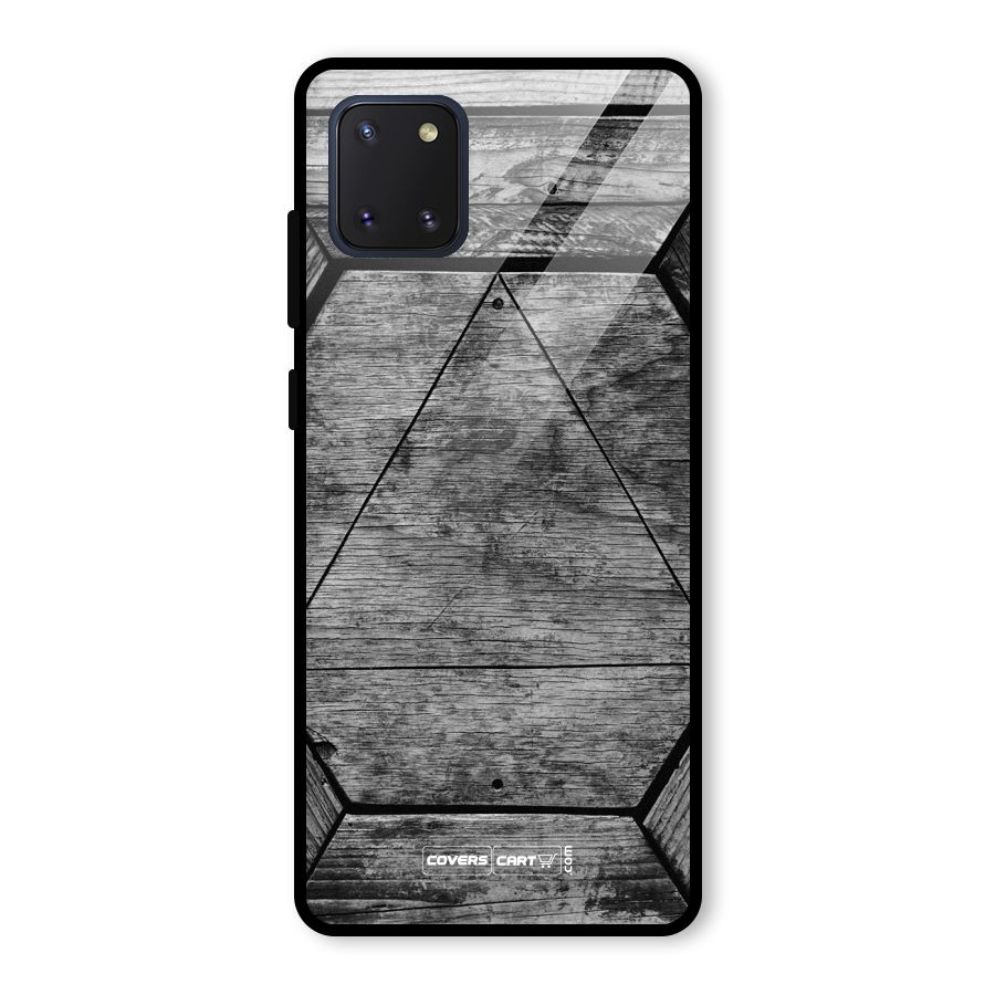 Wooden Hexagon Glass Back Case for Galaxy Note 10 Lite