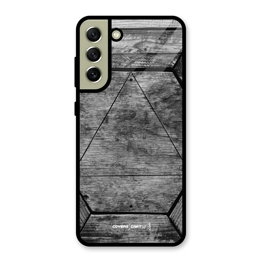 Wooden Hexagon Glass Back Case for Galaxy S21 FE 5G