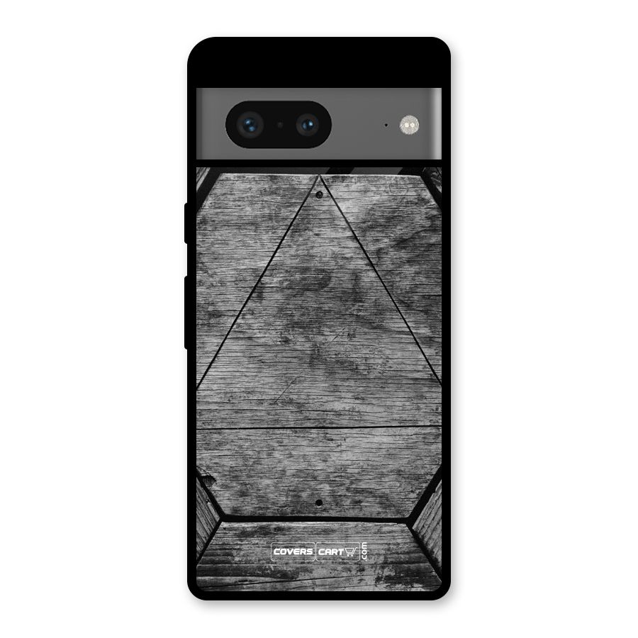 Wooden Hexagon Glass Back Case for Google Pixel 7
