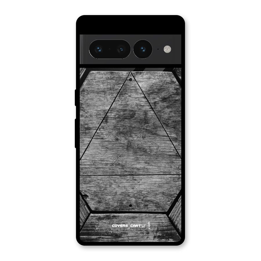 Wooden Hexagon Glass Back Case for Google Pixel 7 Pro
