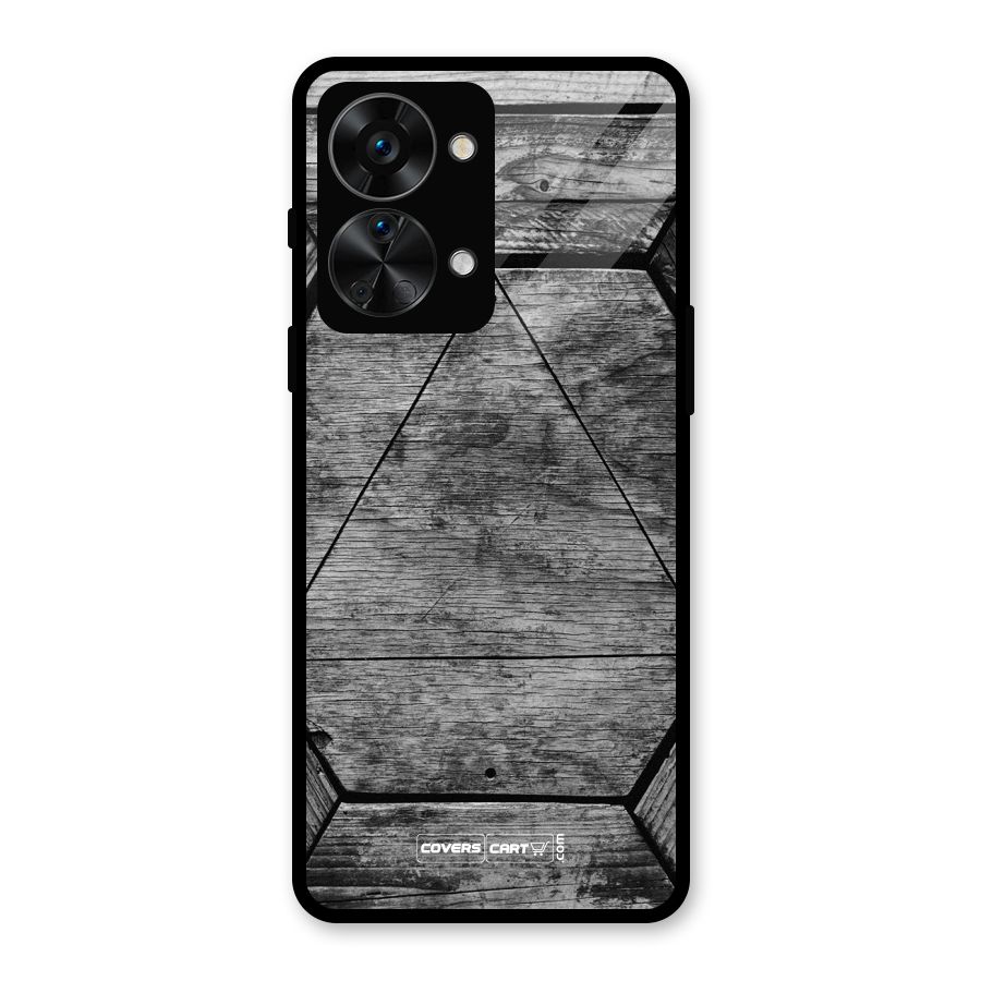 Wooden Hexagon Glass Back Case for OnePlus Nord 2T