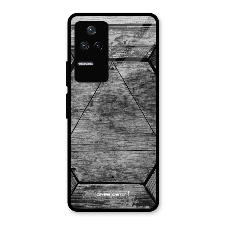 Wooden Hexagon Glass Back Case for Poco F4 5G
