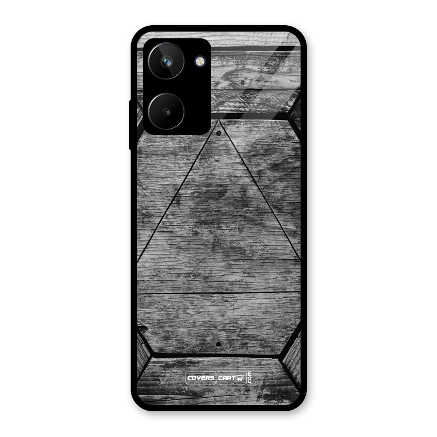 Wooden Hexagon Glass Back Case for Realme 10