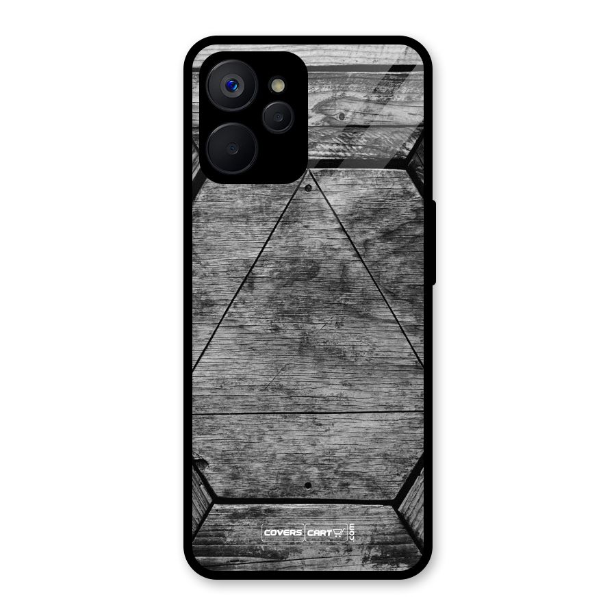 Wooden Hexagon Glass Back Case for Realme 9i 5G