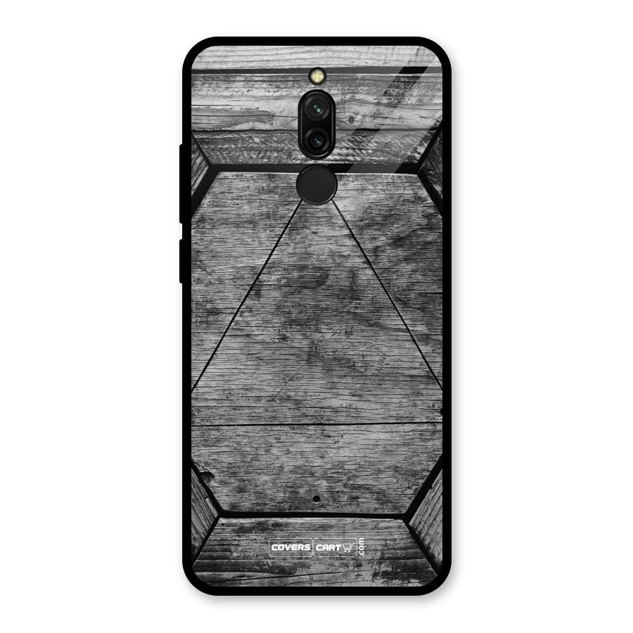 Wooden Hexagon Glass Back Case for Redmi 8