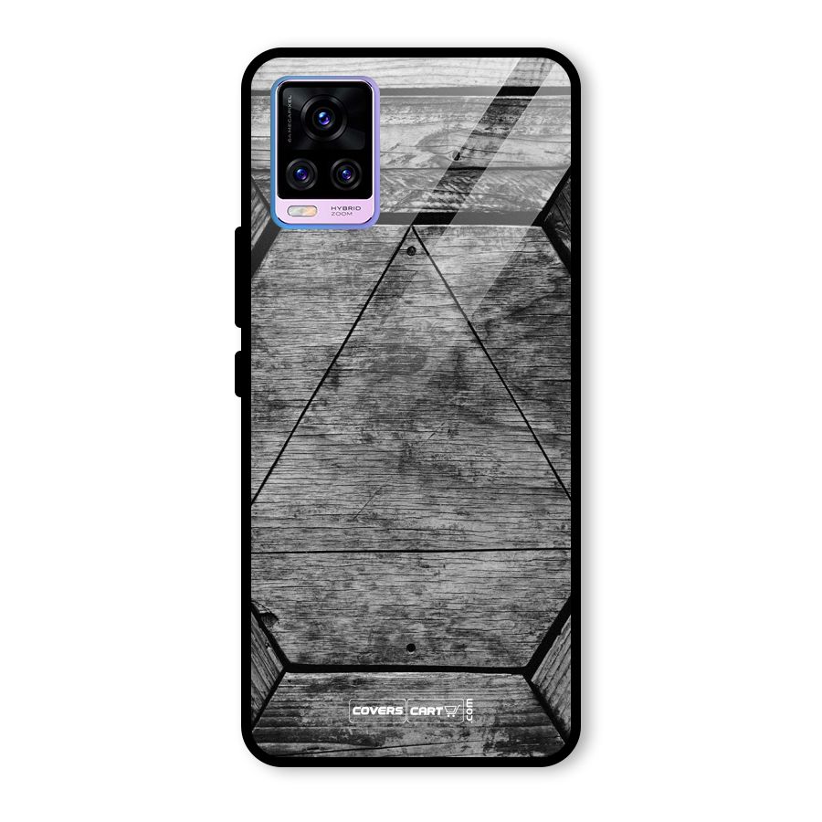 Wooden Hexagon Glass Back Case for Vivo V20 Pro