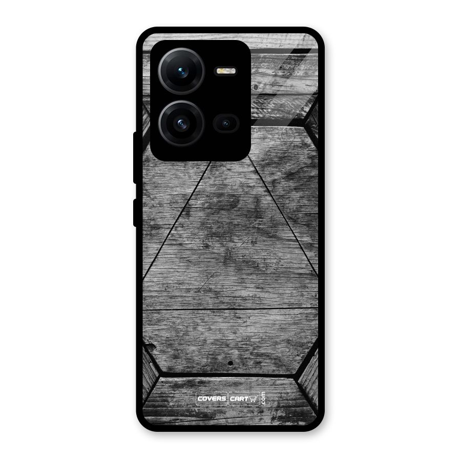 Wooden Hexagon Glass Back Case for Vivo V25